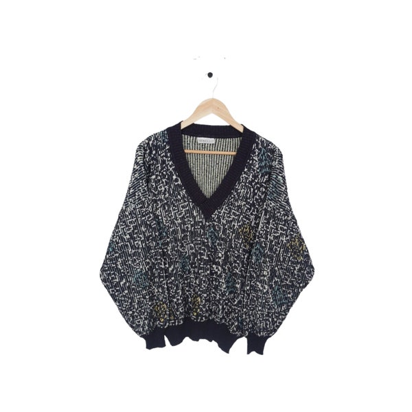 Vintage Monello V-schnitt Sweater Size L