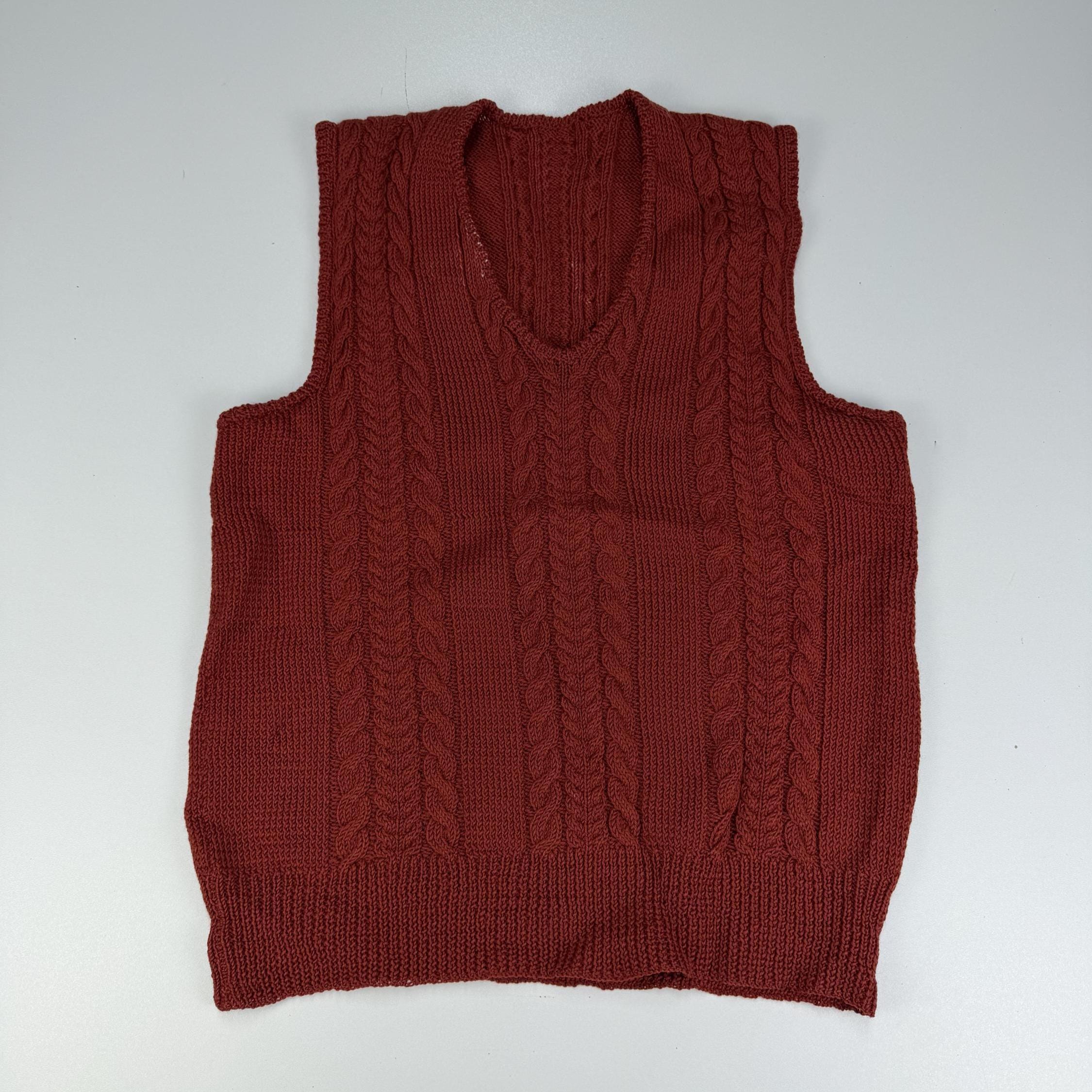 Vintage Knit Sweater Vest Size M, Sleeveless Knitted Pullover, Retro 90s Preppy Style, Classic