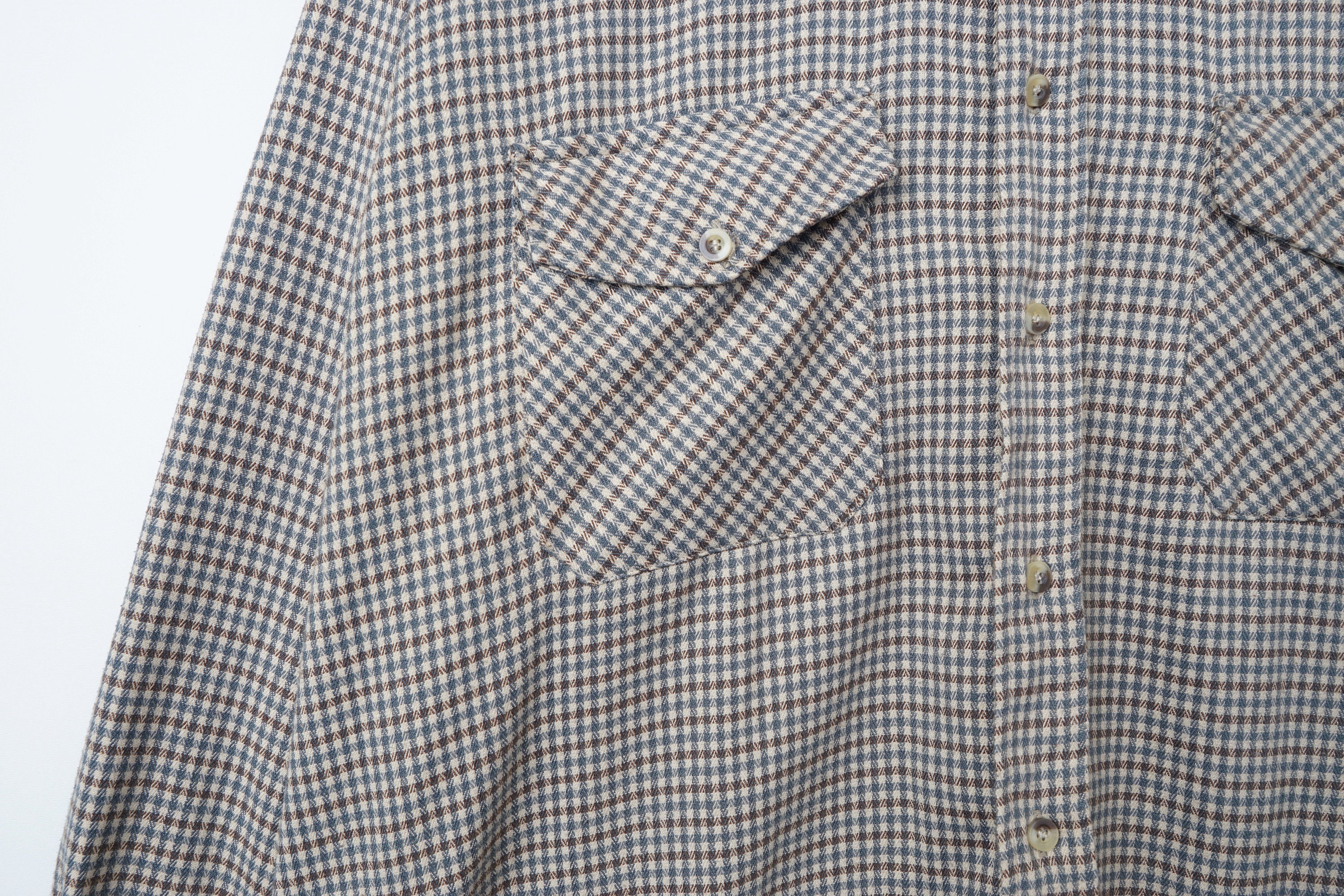 シャツ HUECLOSET Deki Check Shirt SE272 Iron Heart | IHSH-370-BLU Ultra Heavy Flannel Tartan Check