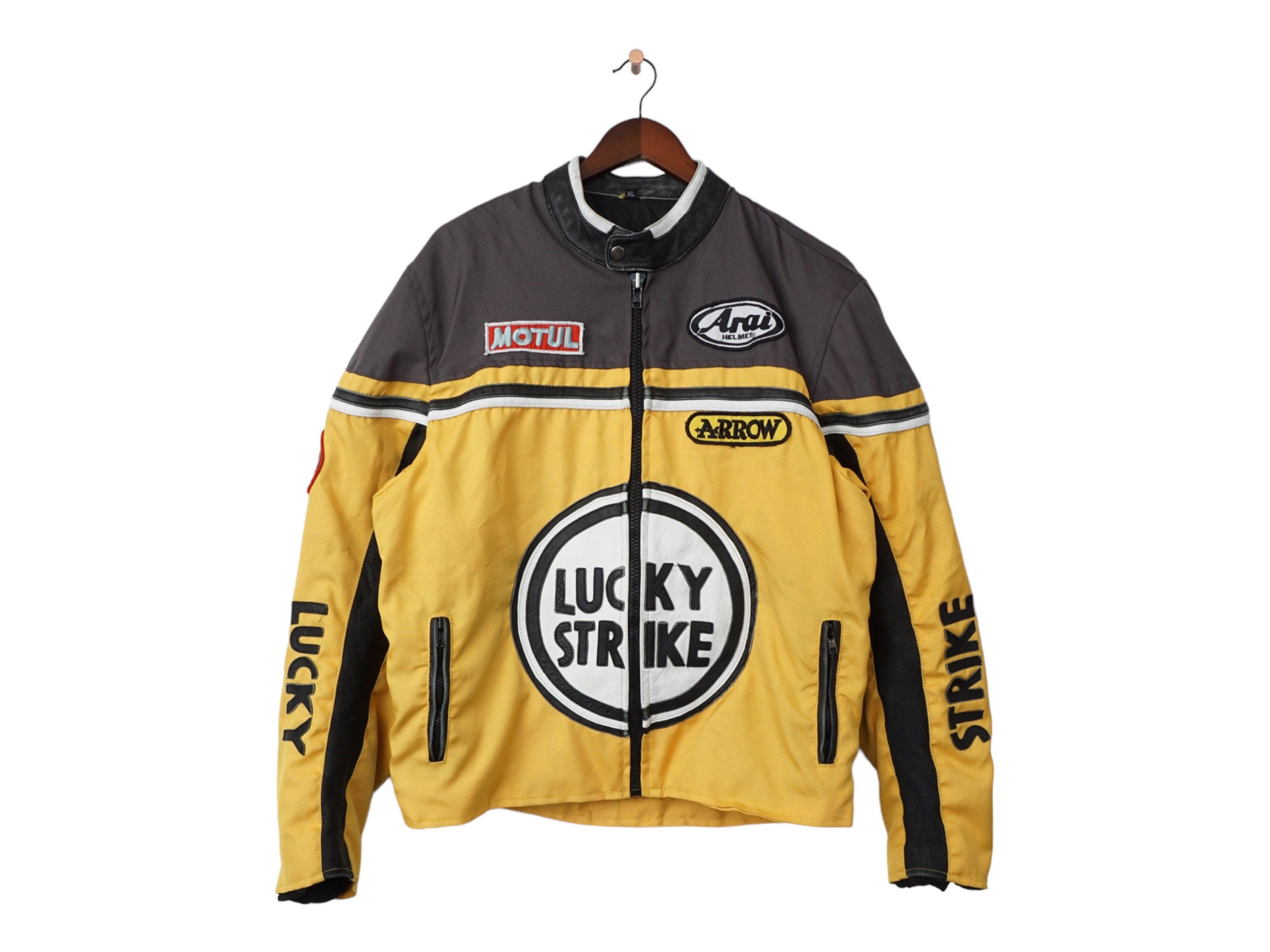 Rare Vintage Lucky Strike Moto Jacket Size M/L - Etsy Rare Vintage Lucky Strike Moto Jacket Size M/L - Etsy