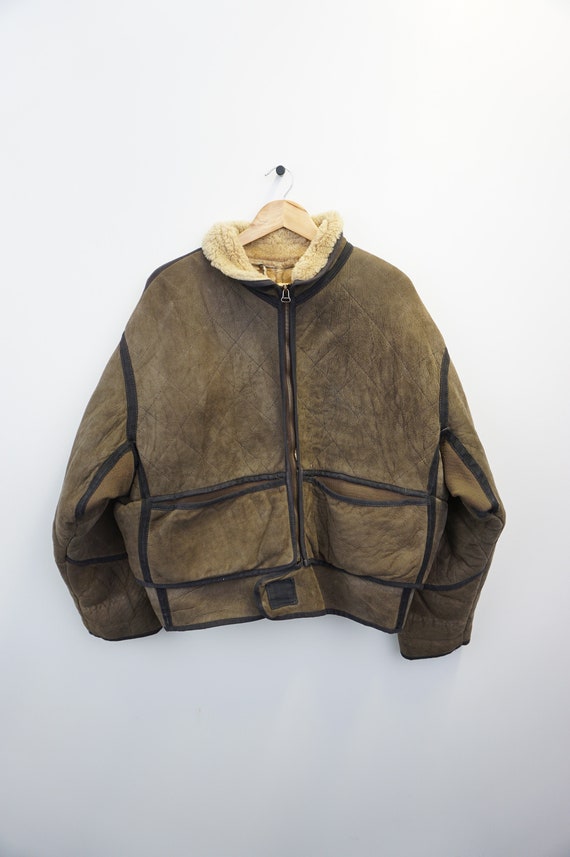 Vintage Oldschool 90s Shearling Sheepskin Jacket