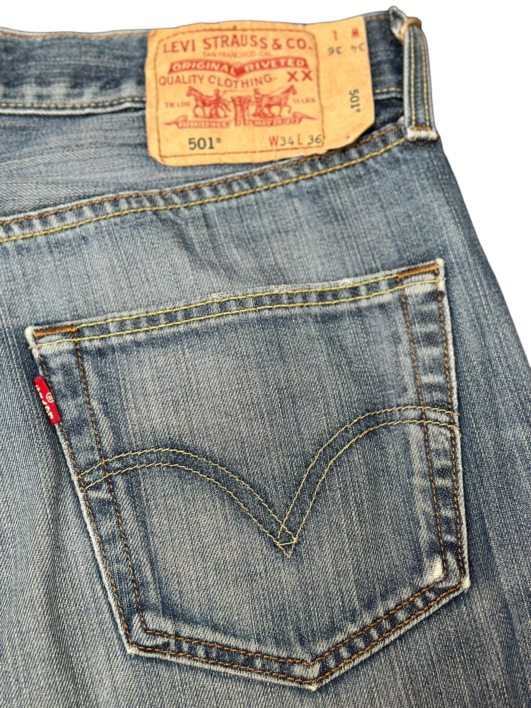 Vintage Levi's 501 Jeans Size W34 L36 - Etsy Vintage Levi's 501 Jeans Size W34 L36 - Etsy
