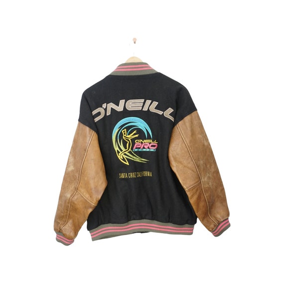 Rare Vintage O'neill Bomber Leather Jacket Size M-L 