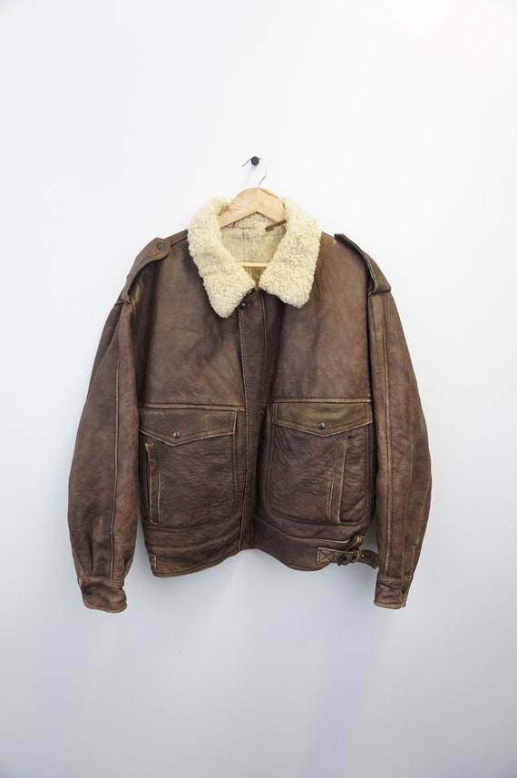 Vintage Oldschool Sheepskin Shearling Jacket