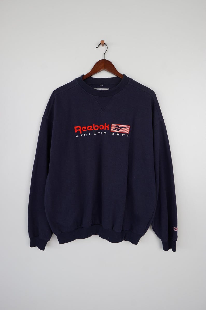 Vintage Reebok Crewneck Pullover Size XL Etsy