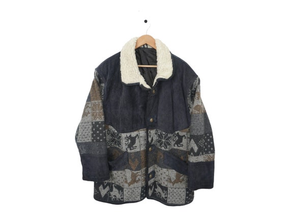 Aztec leather jacket clearance