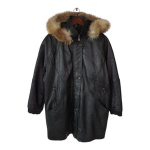 Vintage Parka Leather Jacket Size XL