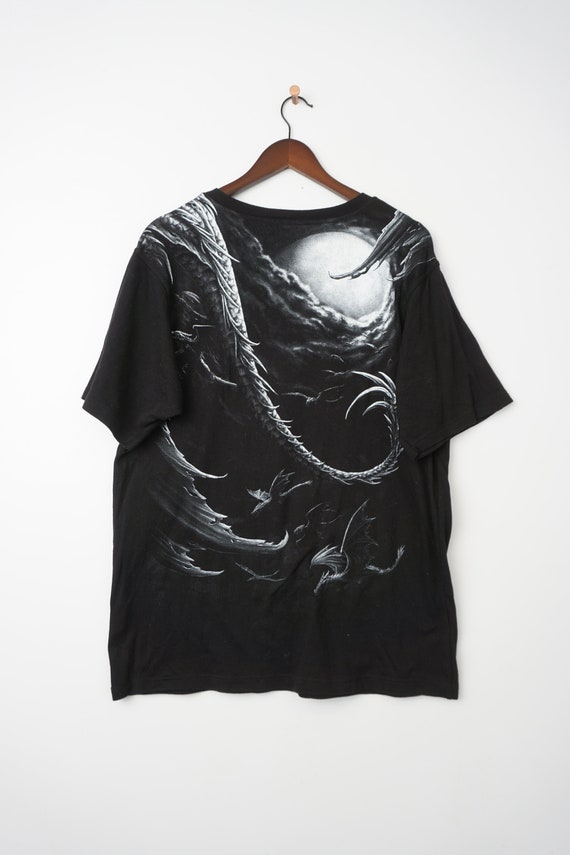 Vintage Grim Dragon Spiral Brand T-Shirt Size XXL… - image 5