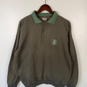 Levi’s Vintage Polo Sweatshirt, Green, Size M, 90s Streetwear