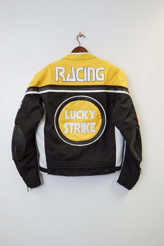 LUCKY STRIKE リアルレザー レーシングジャケット サイズM old 