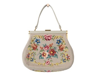 Vintage Gobelin Floral Clothed Women's Handbag