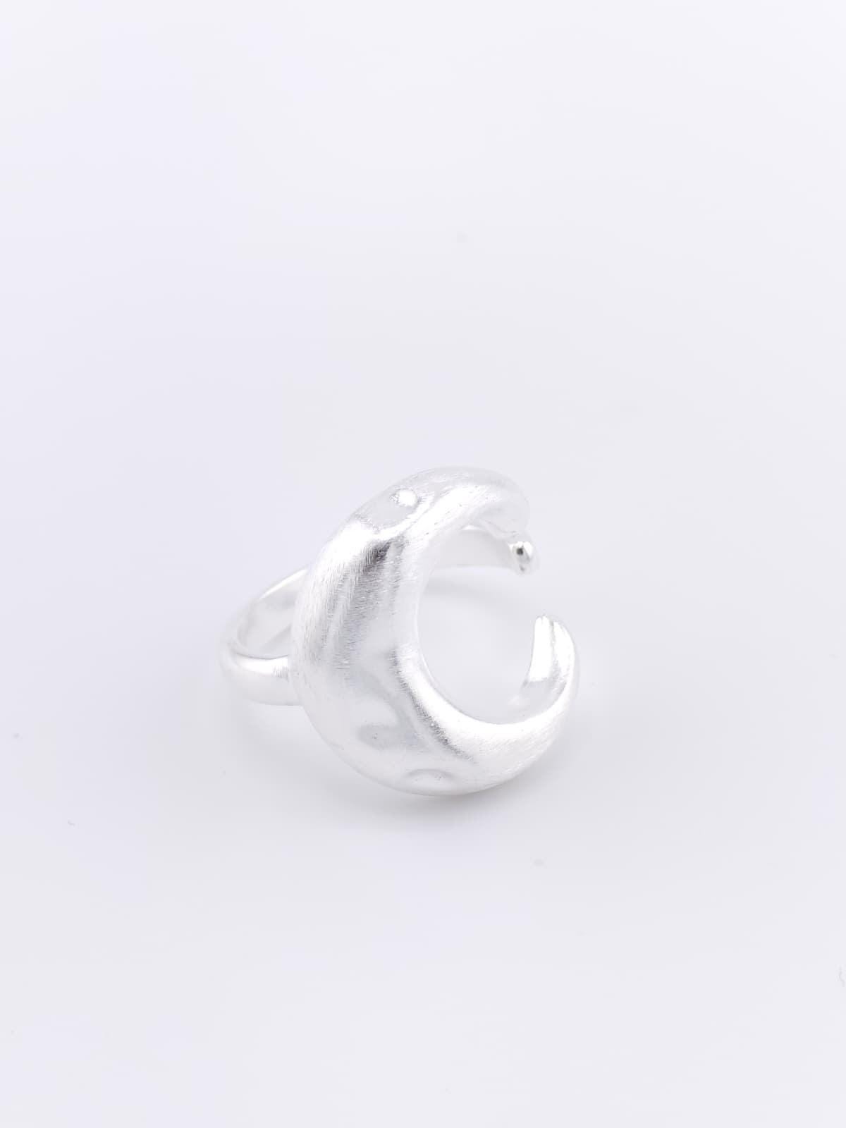 Sterling Silver 925 Adjustable Ring, Vintage Chunky Silver Ring, Organic Wave Statement Ring, image 8