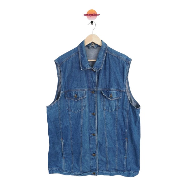 Vintage Denim Jeans Vest Size XL/XXL