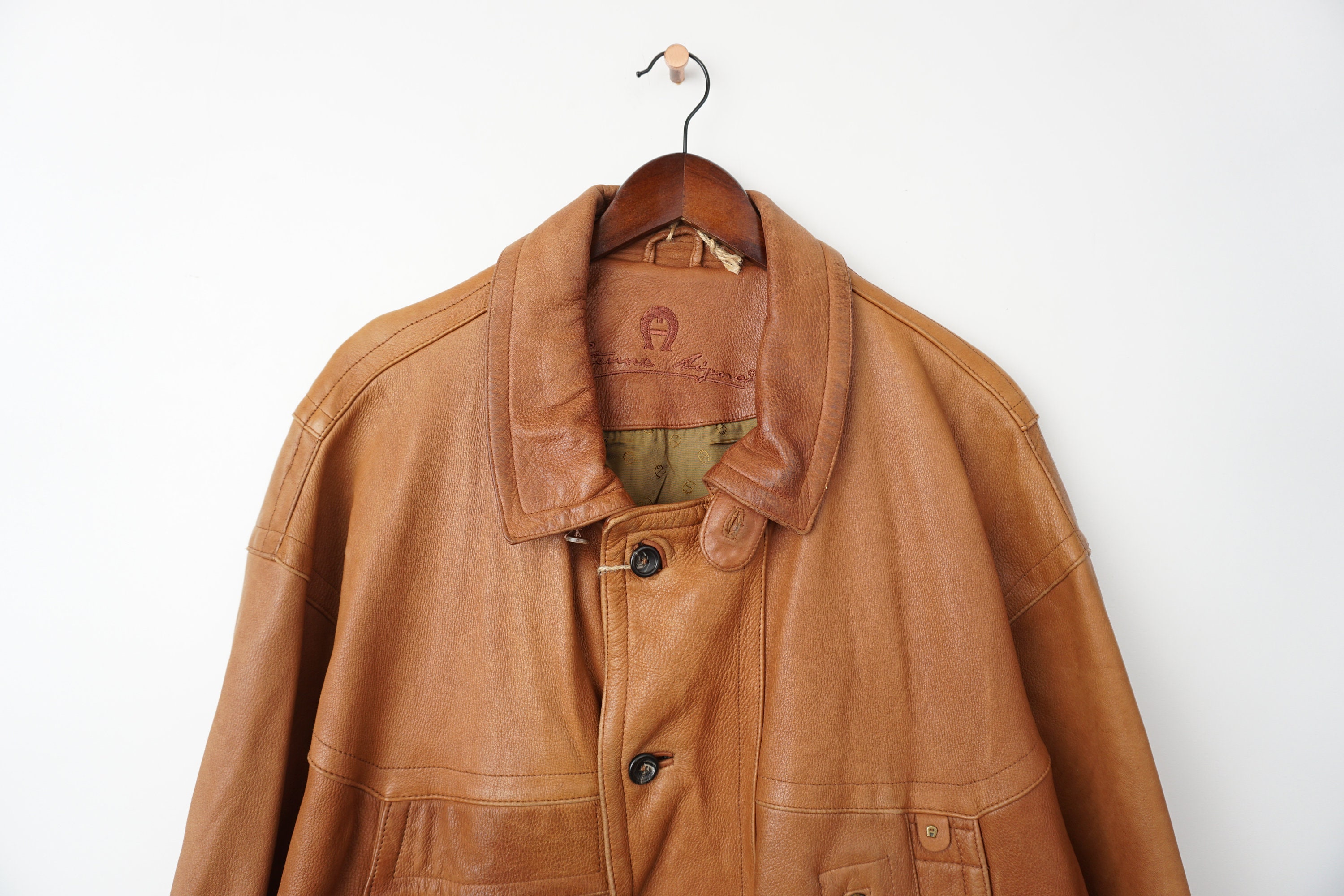 Vintage Etienne Aigner Leather Jacket Size L - Etsy Vintage Etienne Aigner Leather Jacket Size L - Etsy