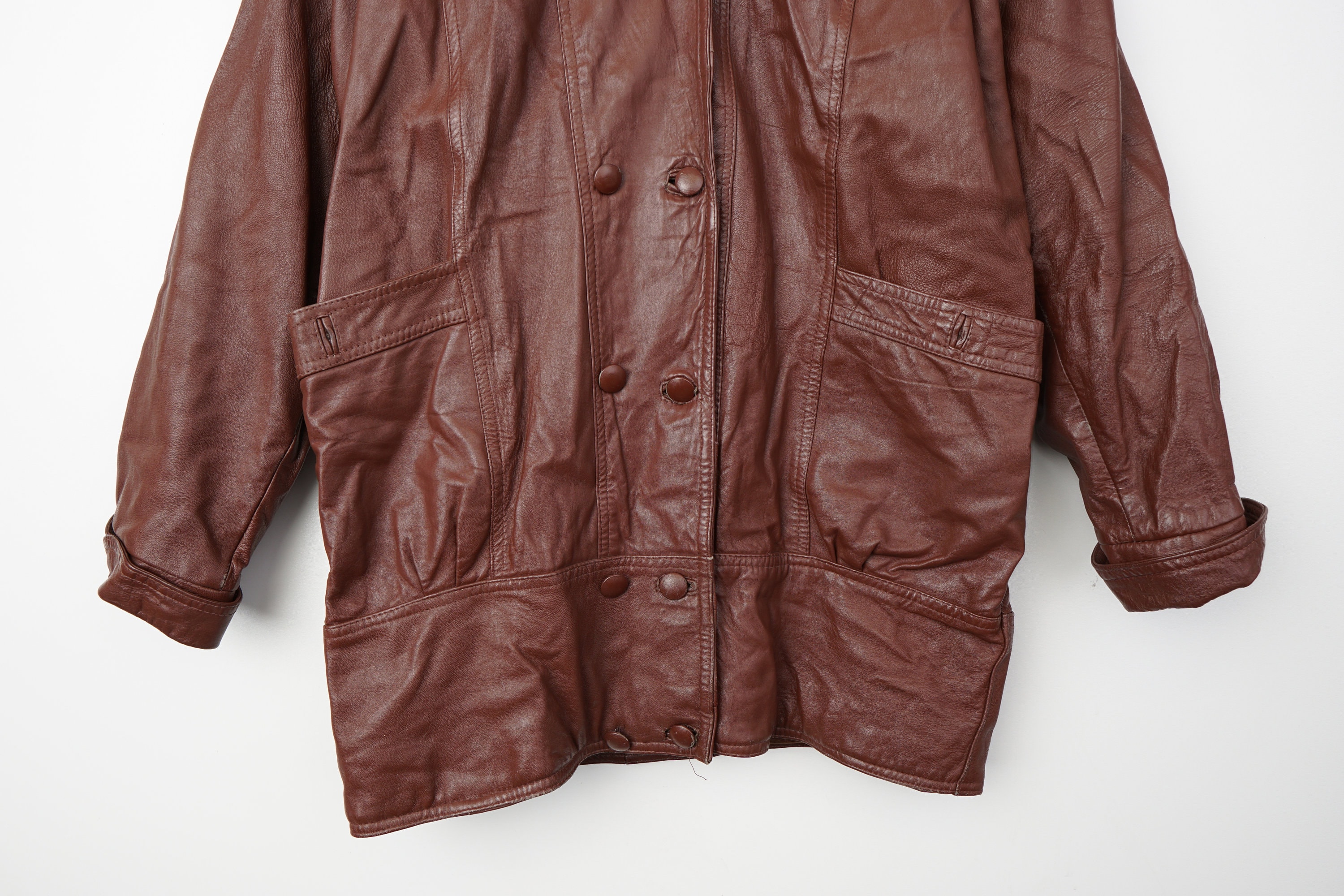 Vintage Leather Jacket Size L - Etsy Vintage Leather Jacket Size L - Etsy
