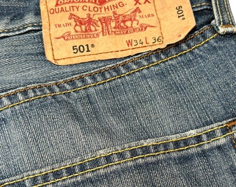 Vintage Levi's 501 Jeans Size W34 L36 - Etsy