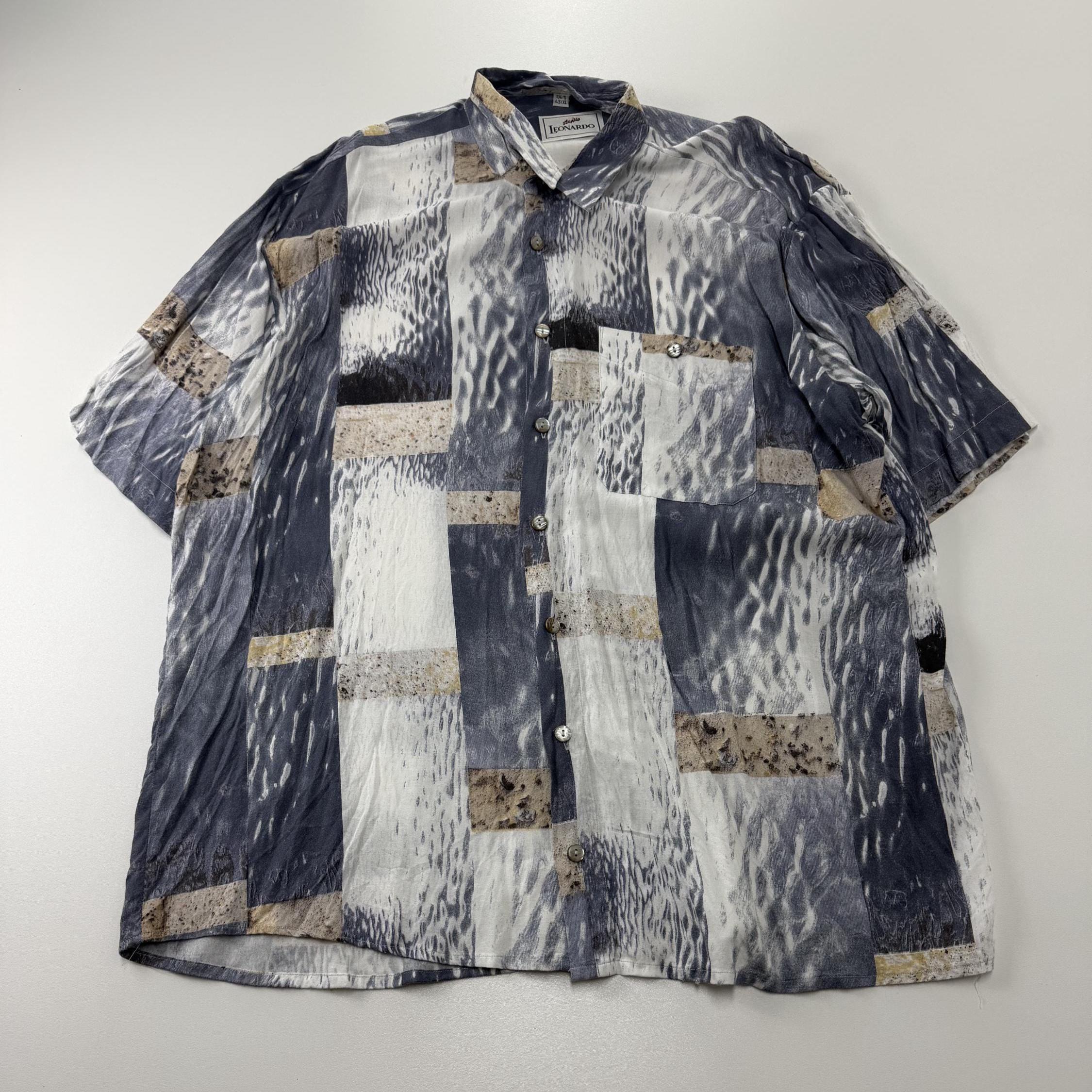 Vintage Shirt Size L, Retro Button-Up Shirt, Classic Vintage Menswear, 90s Casual Fashion, Timeless