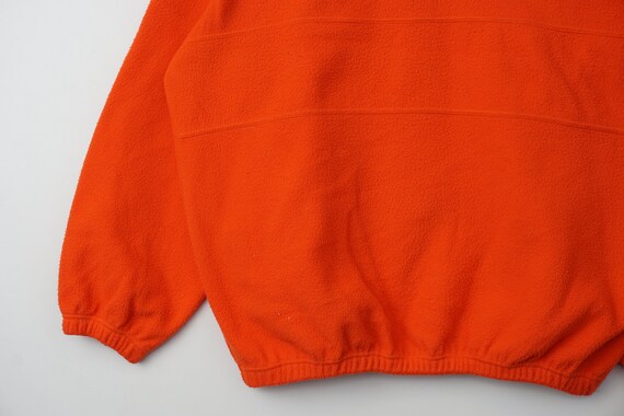 Vintage Neon Orange Fleece Pullover Size L - image 4