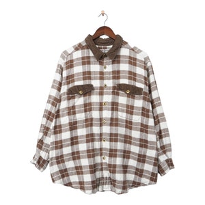 Vintage John Baner Langarm Flanellhemd Größe L