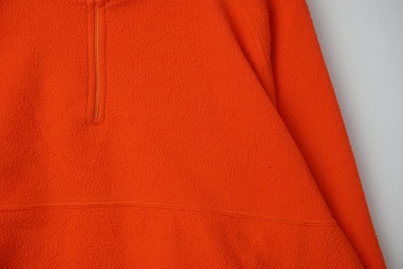 Vintage Neon Orange Fleece Pullover Size L - image 5