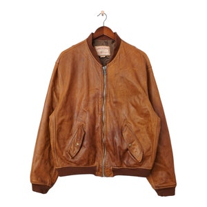 Rare Vintage Chevignon Leather  Jacket Size L