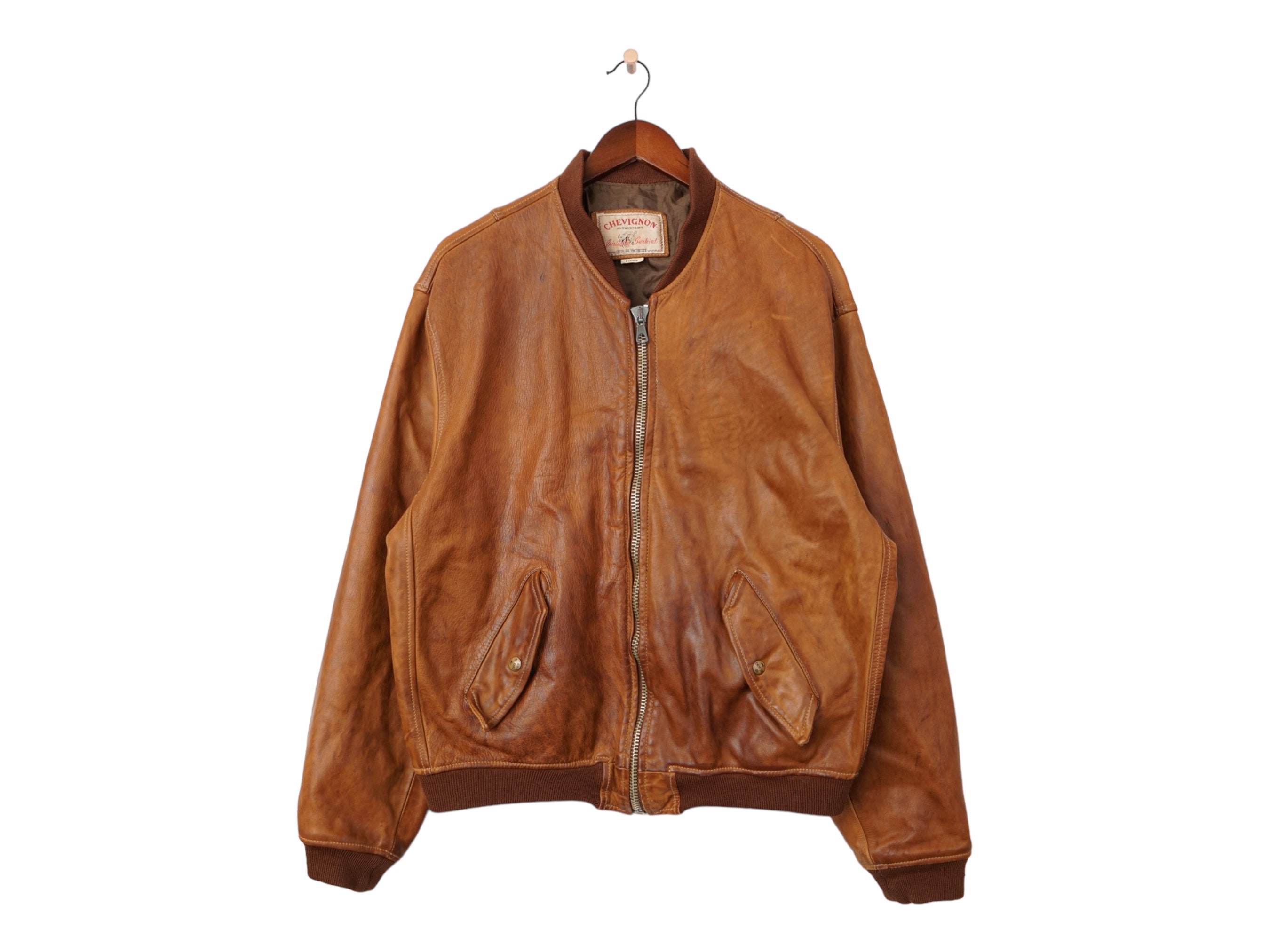 Rare Vintage Chevignon Leather Jacket Size L - Etsy Rare Vintage Chevignon Leather Jacket Size L - Etsy