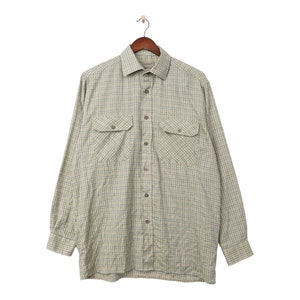 Vintage Flannel Check Long Sleeve Shirt Size M