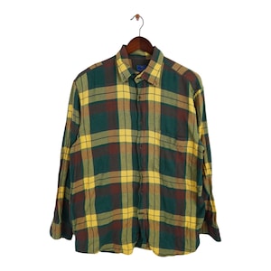 Koszula flanelowa z długim rękawem w stylu vintage, rozmiar M