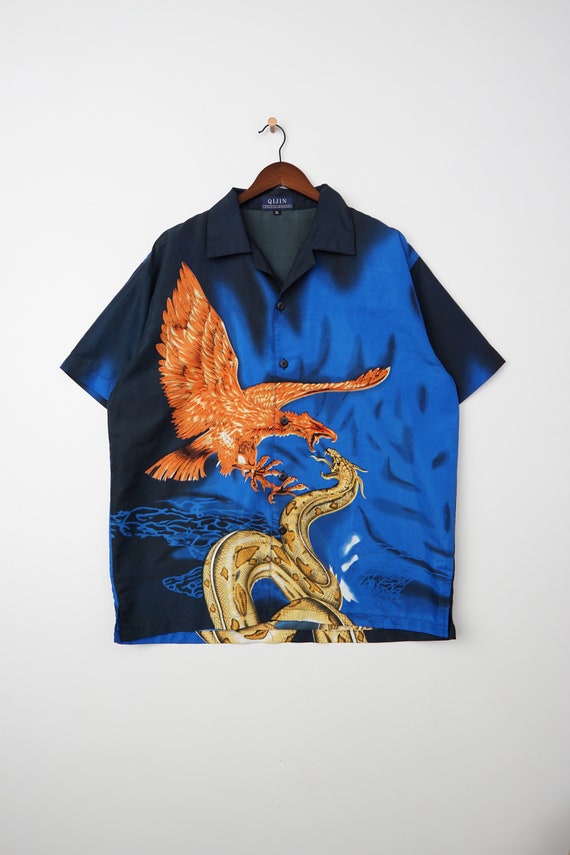 Vintage Y2K Dragon Short Sleeve Shirt Size XL Etsy Canada