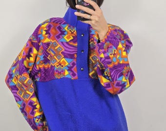 Vintage fleecetrui, maat XL