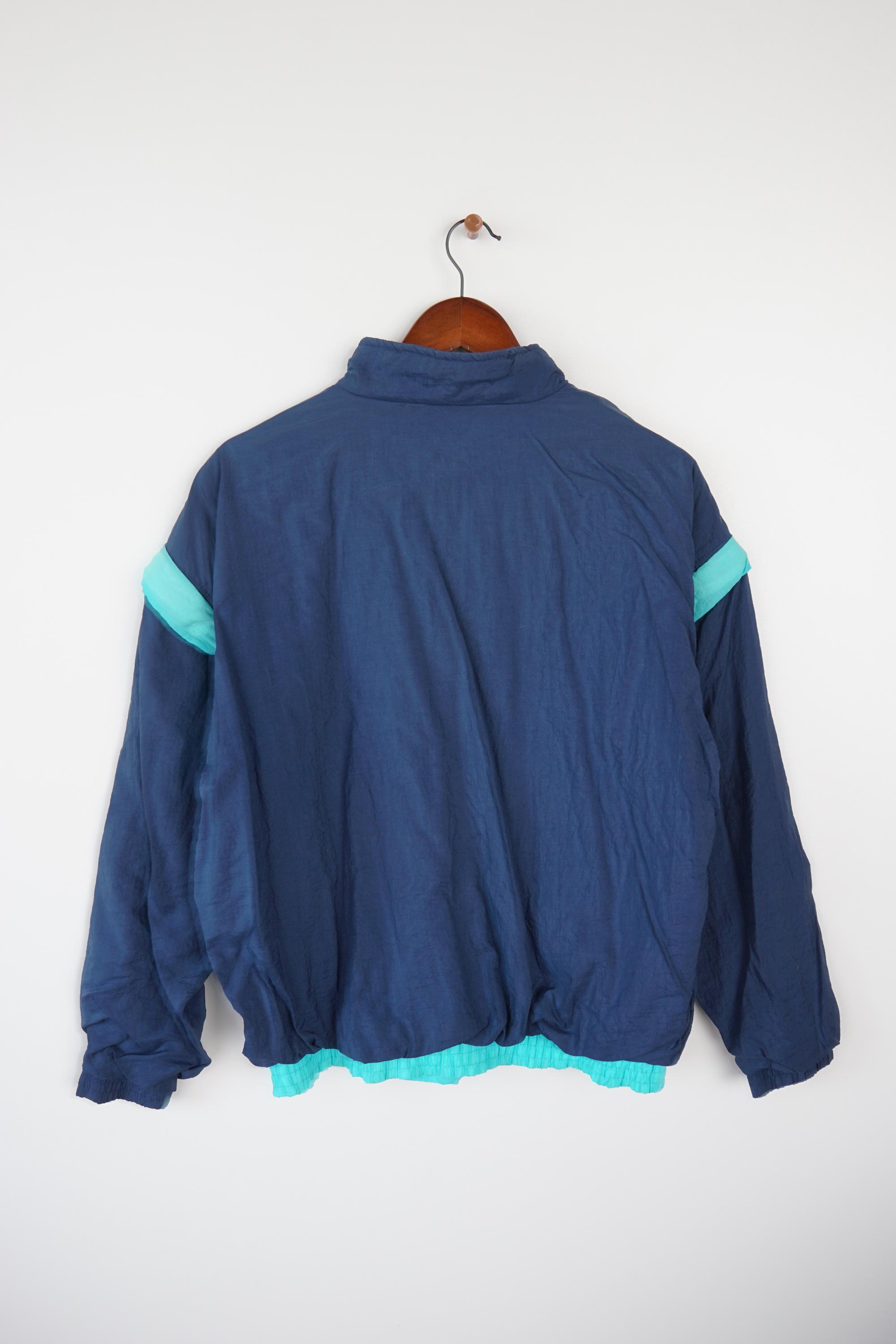 90'sエレッセellesseブルドッグLサイズ青ブルー ハーフジップ中綿プルオ 90'sエレッセellesseブルドッグLサイズ青ブルー ハーフジップ中綿プルオ