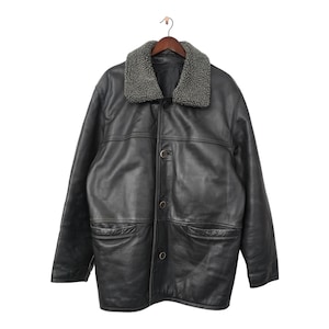 Vintage Heavy Leather Jacket Size XXL