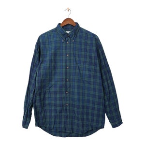 Vintage Flannel Check Long Sleeve Shirt Size M