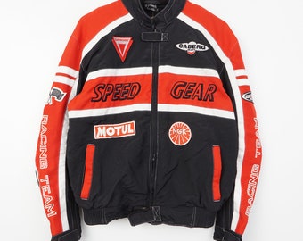 T*M様 Moritz Rogosky 赤いベルベットジャケット Red Leather Jacket Mens - Retro Red and Black Leather Biker
