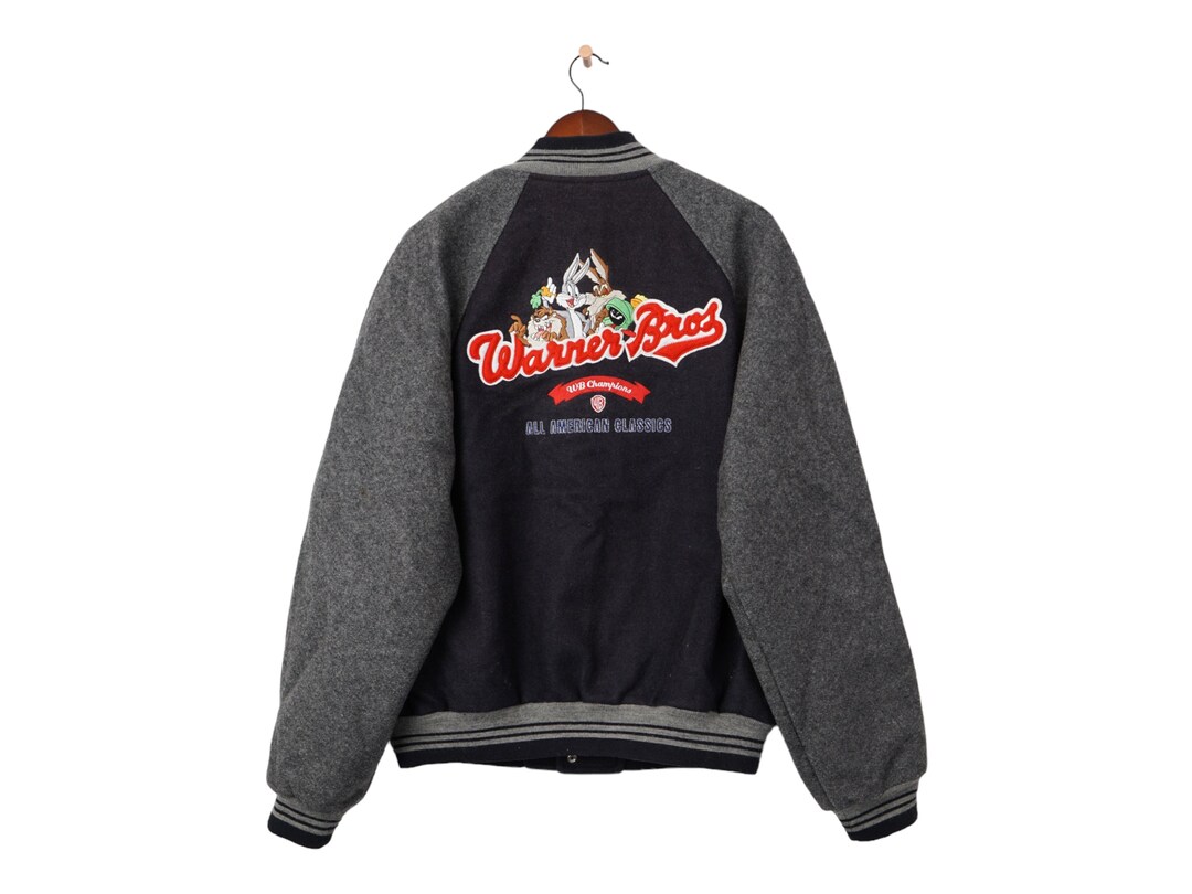 Rare Vintage Warner Bros 1999 Wool Jacket Size L 