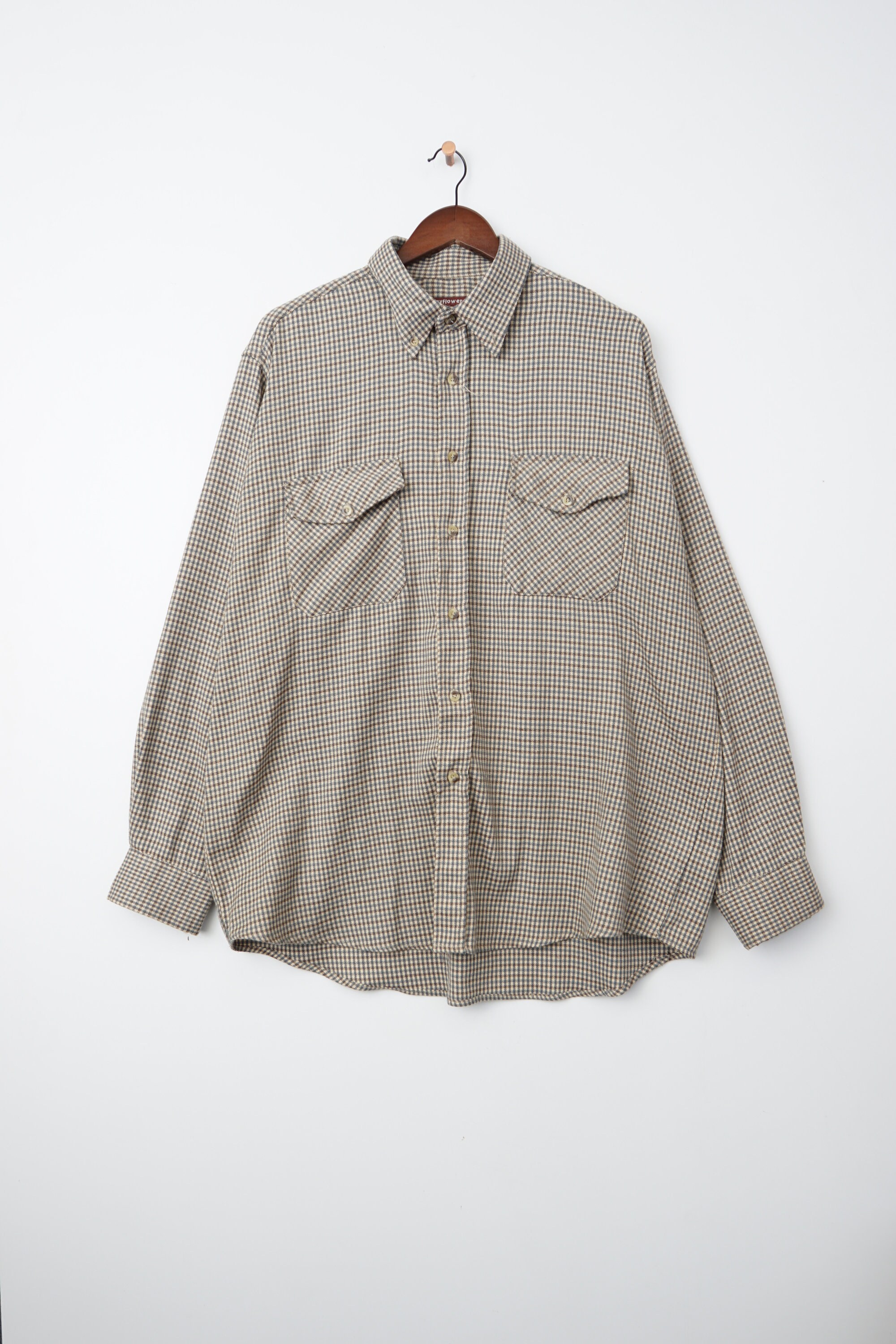 トップス 60s vintage check pattern shirt Vintage Long Sleeve Check Shirt Size XXL - Etsy