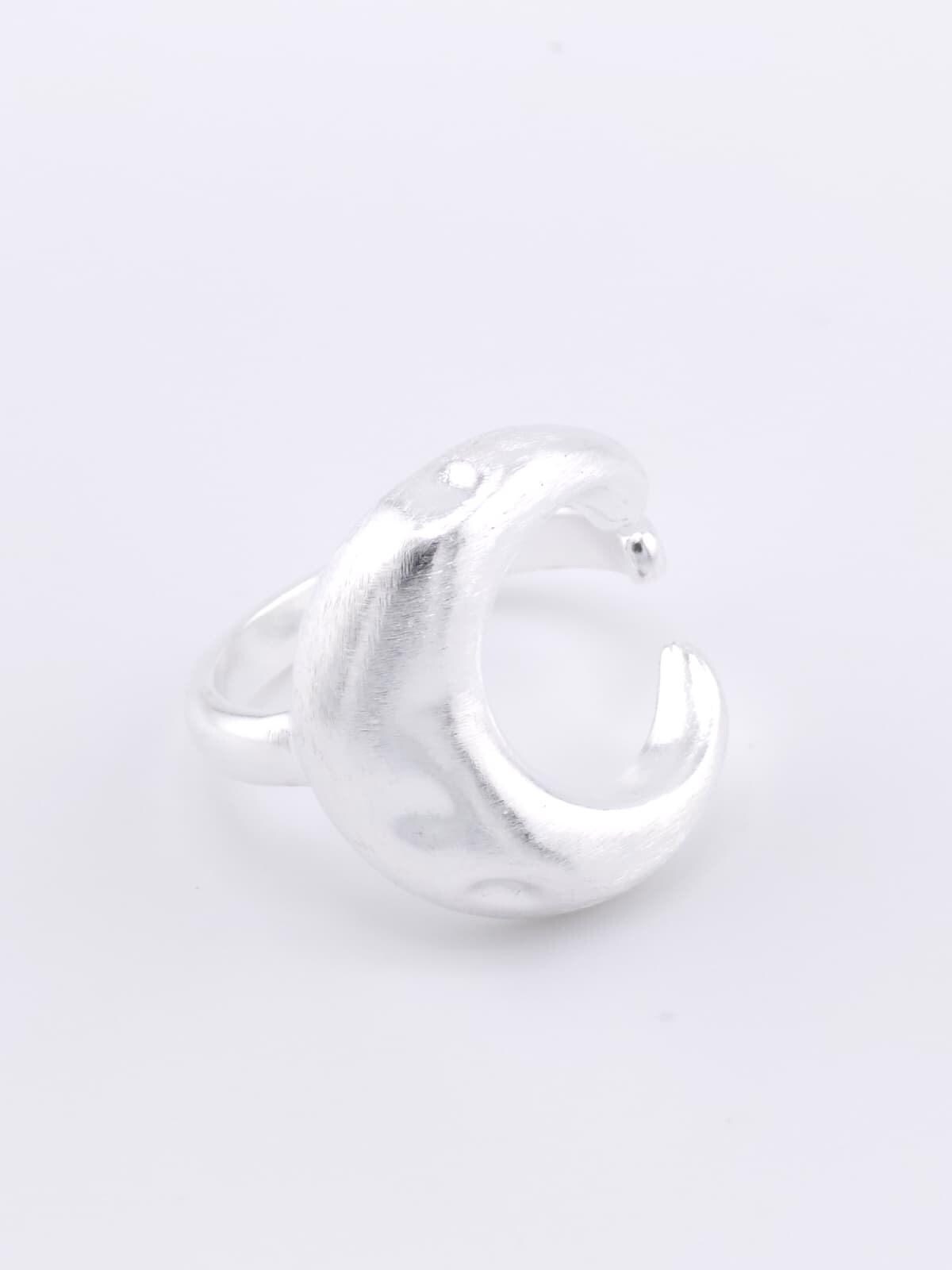 Sterling Silver 925 Adjustable Ring, Vintage Chunky Silver Ring, Organic Wave Statement Ring, image 9