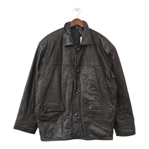 Vintage Heavy Leather Jacket Size XL