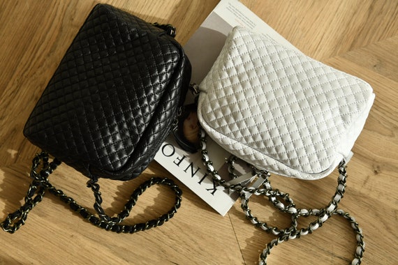 Small white leather crossbody bag sale