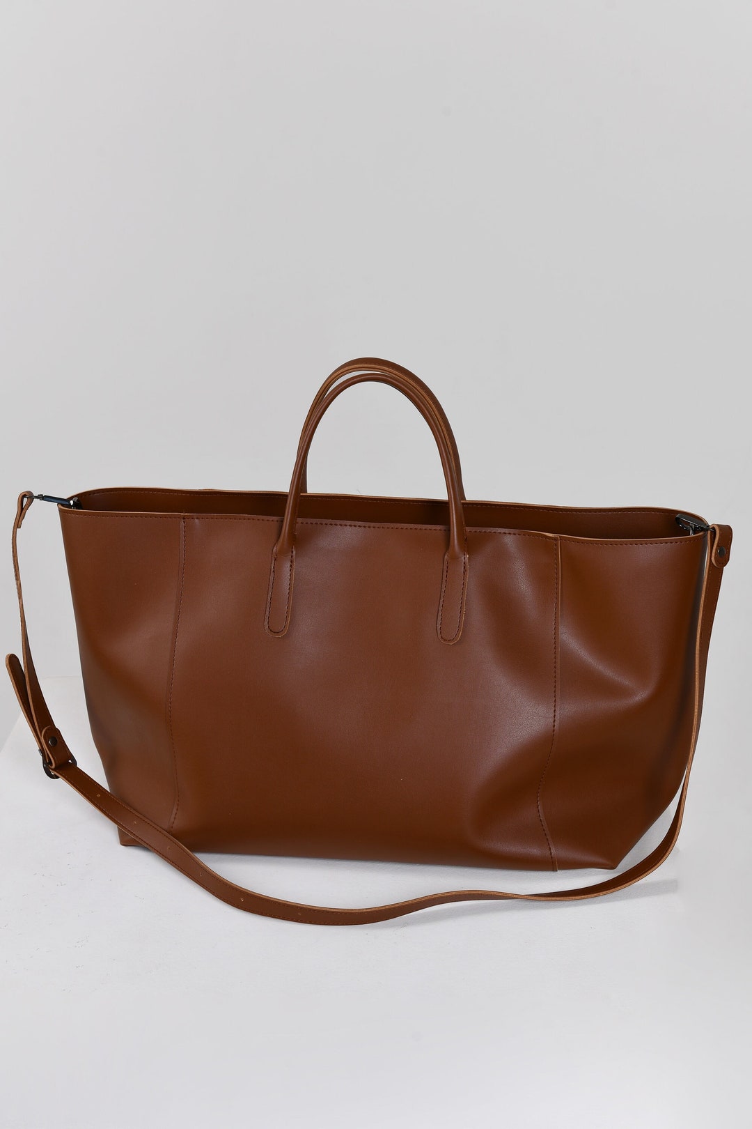 Eco Leather Tote for Women, Extra Large Tote Bag, Shopping Leather Bag