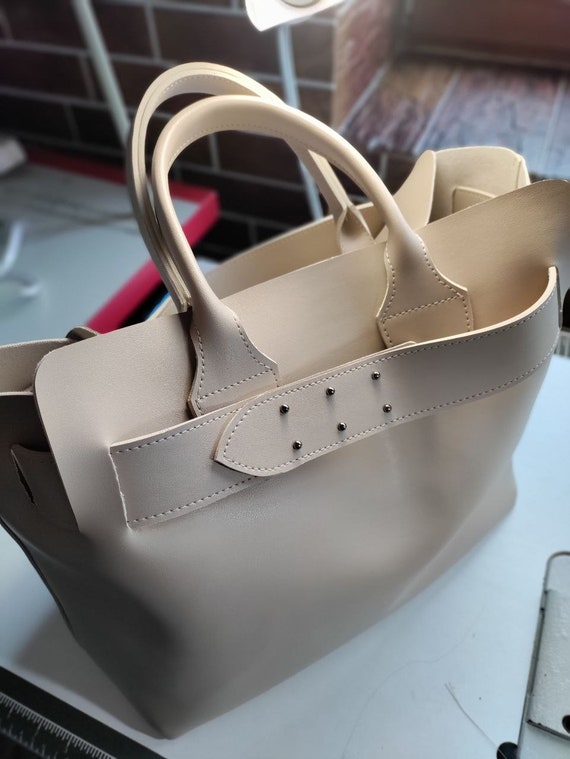 Eco Leather Beige Handbags for Women, Shoulder Bag, Top