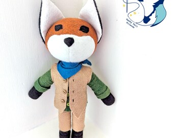 Fox Doll - Handsewn Woolen Felt Plush Animal Doll