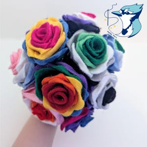Pride flag felt roses * RETIRING *