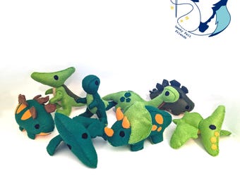 Baby dinosaur plushies