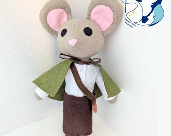 Mouse Doll - Handsewn Woolen Felt Plush Animal Doll