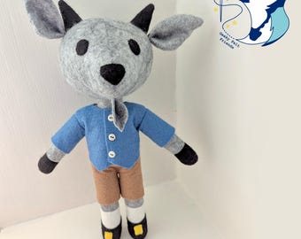 Goat Doll - Handsewn Wool Felt Animal Dolls