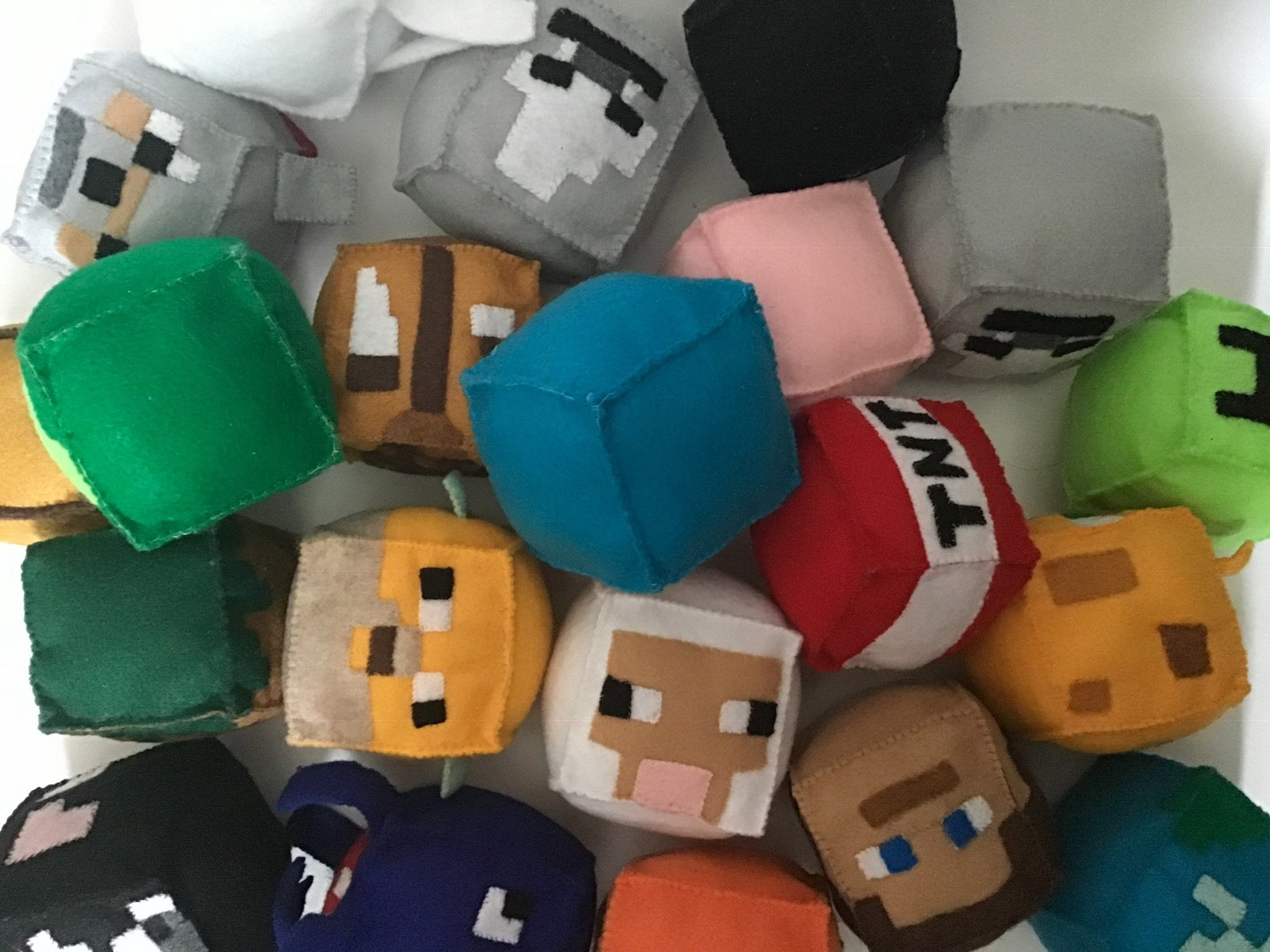 Plush Minecraft blocks set of 3 Under The Sea Squid | Etsy