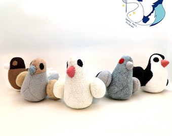Pigeon Plush - 6" hand sewn bird toy
