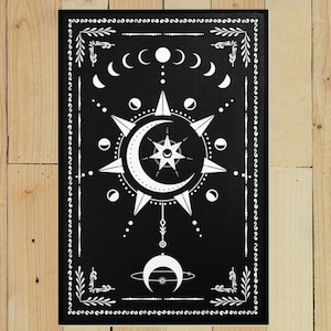 Moon Tarot Witch Decor Witchcraft Decor Witchy Decor Gothic Home Decor Gothic Rug Gothic Decor Goth Decor Occult Decor Witchy Gifts