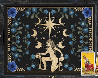 Altar Cloth Small Alter Cloth Wiccan Altar Tarot Cloth Pagan Altar Cloth Tarot Mat Altar Decor Tarot Cloth for Spread Witchy Decor